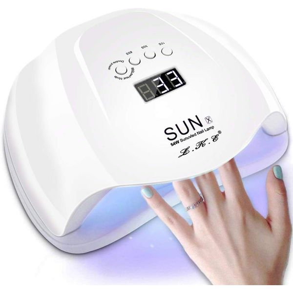 UV Led Nail Lamp Nail Dryer Led Lamp for Gel Nails Polish Curing Light with Auto Sensor 4 Timer 10/30/60/99S White