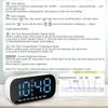 LED Large Display Electric Digital Alarm Clock with Battery Backup and Snooze