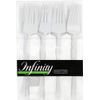 Disposable Heavy Weight White Plastic Dinner Forks 32pcs