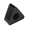 Mic Logo Flag Station Triangular Abs Microphone Station with Adjustable Hole Professional Interview Design for Podcast and Interviews