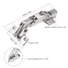 uxcell 175 Degree Hinges Face Frame Soft Closing Hydraulic Concealed Cabinet Hinge,2 Pcs (Half Overlay)