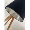 Black Velvet Brushed Silver Tapered Empire Lampshade