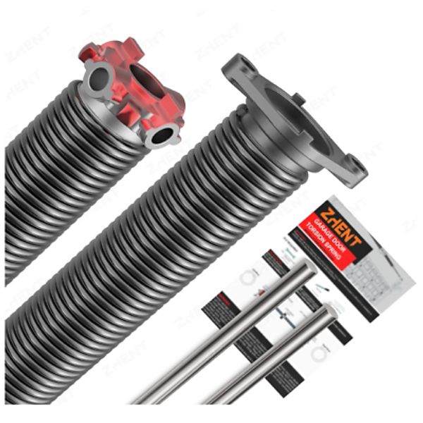 Garage Door Torsion Springs 0.207X1.75''X26 (Pair) with Winding Bars,18000 cycle