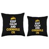 Keep Calm And Cornhole On Bean Bag Corn Toss Throw Pillow