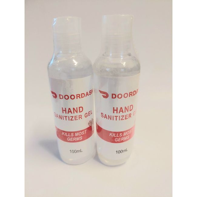 2pcs Doordash Hand Sanitizer Gel 4oz Keep Your Hands Clean While You Dashing