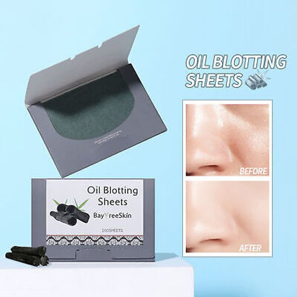 Oil Blotting Sheets Bamboo Charcoal Blotting Paper 100 Oil Control Film Papers