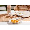 Mud Pie Ruffled Melamine Plate; 7 1/2" dia
