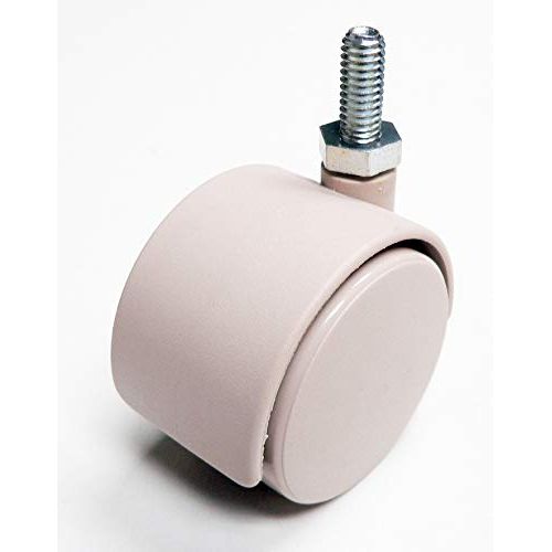 Oajen 2" chair caster wheel metric 10mm - 1.5 x 25mm, peach cream, 4-pack, 90 lbs rating per caster