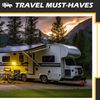 Heavy Duty Rubber Wheel Chocks for RV Trailer 2 Pair with Rope