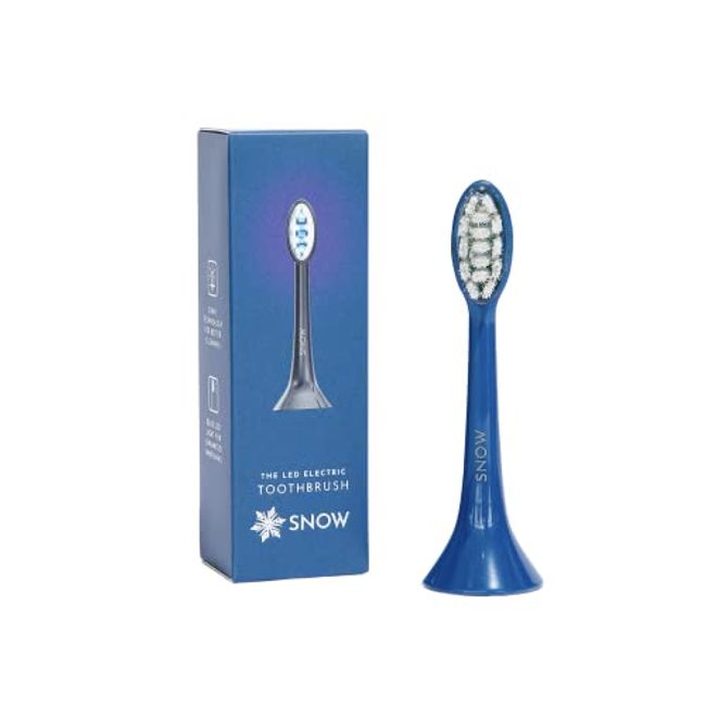 SNOW Toothbrush Refillable Heads - Electric Toothbrush Replacement Heads with Soft Bristles - Feature Blue LED Light and Sonic Technology - Easy Replacement Heads for LED Whitening Electric Toothbrush