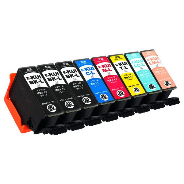 KUI-6CL (BK/C/M/Y/LC/LM) L + BK 2 Pcs [Anemone Fish] Set of 8 [All Color High Capacity] Compatible Ink Cartridge for Epson with Remaining Level Indicator (With Latest Chip) [A.IS Product]