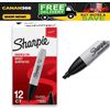 SHARPIE Permanent Markers, Chisel Tip, Black, 12 Count
