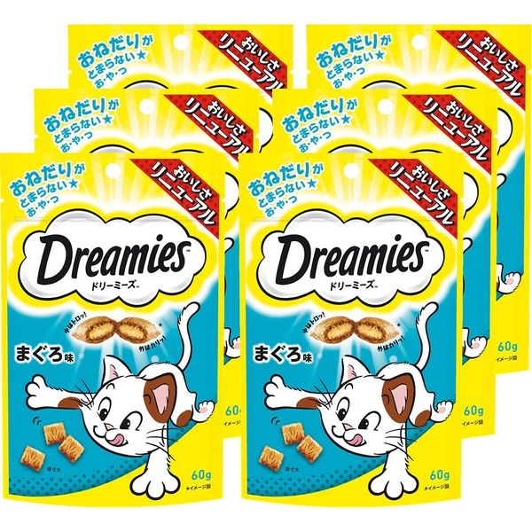 Dreamies Cat Treats Tuna Flavor, 60 Grams (x6) (Bulk Purchase)