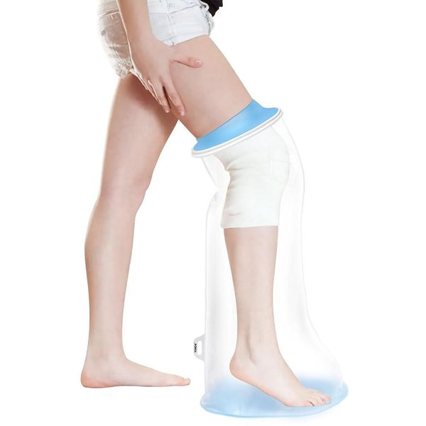 YUNCHI Shower Waterproof Leg Cast Cover Non-slip Floor Reusable Protectors for Legs for Ankle Foot Knee Injury Half