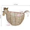 Brass Metal Fresh Egg Gathering Basket, Easter Decor Egg Display Storage Basket