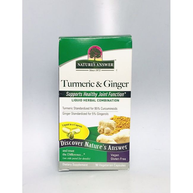 Nature's Answer Turmeric & Ginger 90 Caps Exp. 11/24