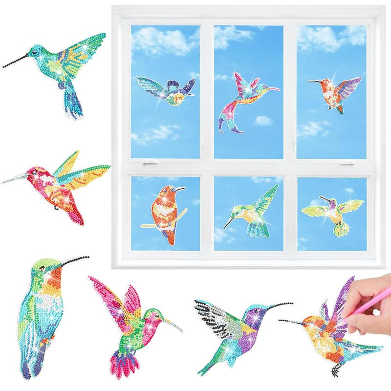EEEKit Diamonds Painting Window Clings, DIY Diamond Art Stained Glass ...
