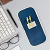 allydrew Large Capacity Pencil Case, Expandable Pencil Pouch for Stationery Tools, Navy