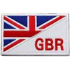 Patch British Flag GBR Velcro Removable Military Airsoft Embroidery Patch