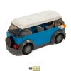 Blue Camper Van | Instructions Included | Made with Genuine LEGO Bricks