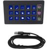 Stream Deck Studio Controller, 15 Custom Macro LCD Keys, Audio Mixer Trigger Action for OBS, Twitch, YouTube, Works with Mac and PC (Black)