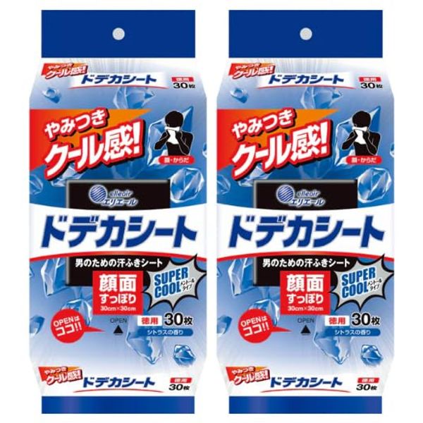 Elleair for MEN Dodeca Sheet, Super Cool Type, Value Pack, 30 Sheets (x2)