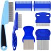 Flea Lice Comb Dog Cat 7PCS Pink (Blue#7)