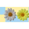 25 Pack Easter Fabric Decorative Daisies Spring - Easter Bonnet Craft Decoration (Yellow)