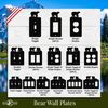 Innovative Fabricators, Inc. Bear Toggle Light Switch & Single Duplex Wall Plate (Single Toggle with Power, Black) - Made in USA