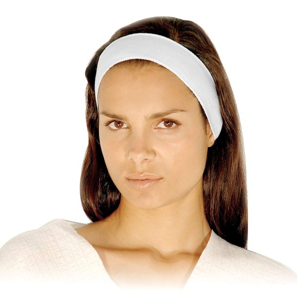 Disposable Headbands without Closure - APPEARUS Stretch Cotton Cloth Spa Facial Headband (48 Count)