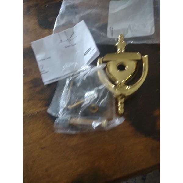 IVES 02-31252-605 Doorknocker with Viewer 160 degrees Solid Brass Apt. Peephole