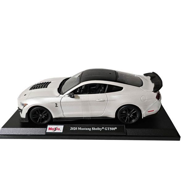 xcarpro Maisto 2020 Mustang Shelby GT500 Special Edition diecast car White and Black