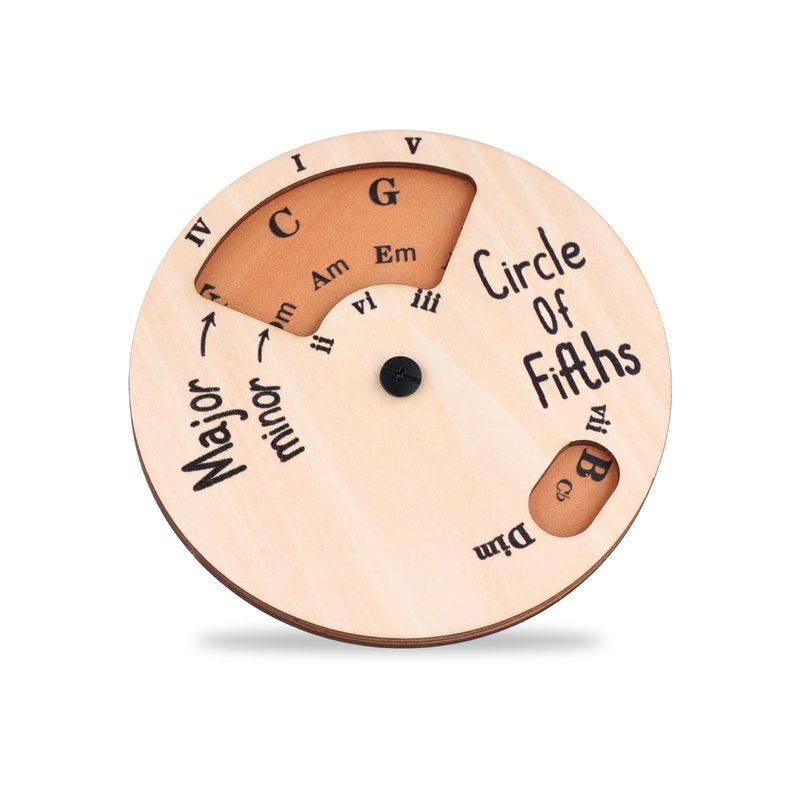 Wooden Musician Melody Wheel, Chord Circle of Fifths Wheel Guitar Piano ...