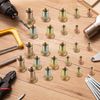 165 Pcs Assorted Rivet Nuts, Metric M3/M4/M5/M6/M8 Flat Head Threaded Insert Rivnuts, Knurled Carbon Steel Threaded Insert Nutserts Kit