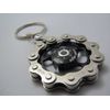 Bicycle Chain Keychain with Pulley Black