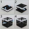 Hynomiky 18 Quart Collapsible Milk Crate, 3 Pack Plastic Stackable Storage Crate, Square Folding Baskets, Black