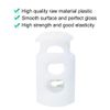 sourcing map 12pcs Durable White Plastic Cord Lock Stopper End Spring Stop Toggle Fastener Stopper Rope End