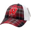 Badgers Plaid Trucker Mesh Snapback Hat -WB5115