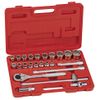 Genius Tools 24 Piece 1/2" Dr. Metric Hand Socket Set (12-Point) - TW-424M
