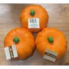 3 Fall Harvest Fall Decor Foam  Orange Pumpkins Green Stem  Carvable For Crafts