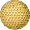 Golf Lapel Pins, Gold Chenille Golf Ball Pin, 1 Pack