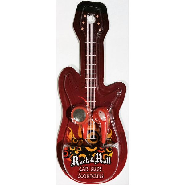 rock & roll ear buds in Guitar Packaging, Color Varies