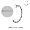 PiercedOff Titanium Nose Ring - Thickness 18GA (1mm) / Diameter 8mm