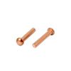 Sourcingmap Copper Solid Rivet 9mm Length 2Mm x 8Mm Round Head Copper Solid Rivets Fasteners Gold Tone 100 Pcs