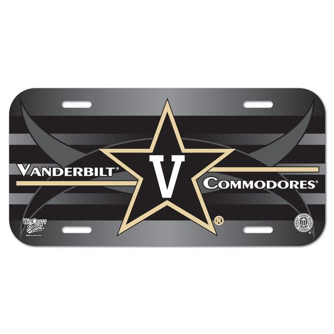 WinCraft NCAA Vanderbilt University License Plate