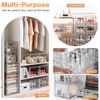 3 Packs Plastic Stackable Storage Drawers,  Clear Storage Bins Organizer with Pu