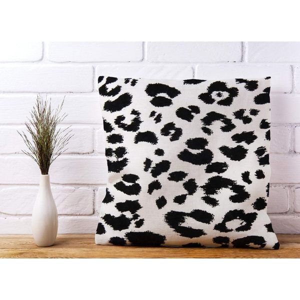 Warren Reed - Designer Black Leopard Print Cushions 60cm x 60cm
