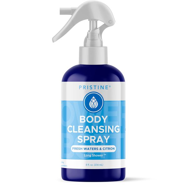 PRISTINE: Body Cleansing Spray, No-Rinse Body Wash, Body Spray, Body Mist, Cleaning Quick Shower Body Wipe Alternative, Moisturize Skin, Freshen Up - Fresh Waters & Citron