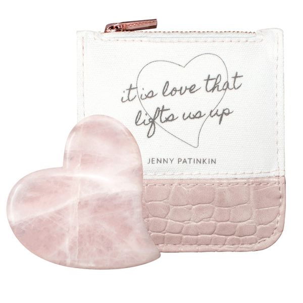 Jenny Patinkin Uplifting Gua Sha Heart - Jade Gua Sha Tool for Face - Guasha Natural Stone - Face Sculpting - Face Sculpting