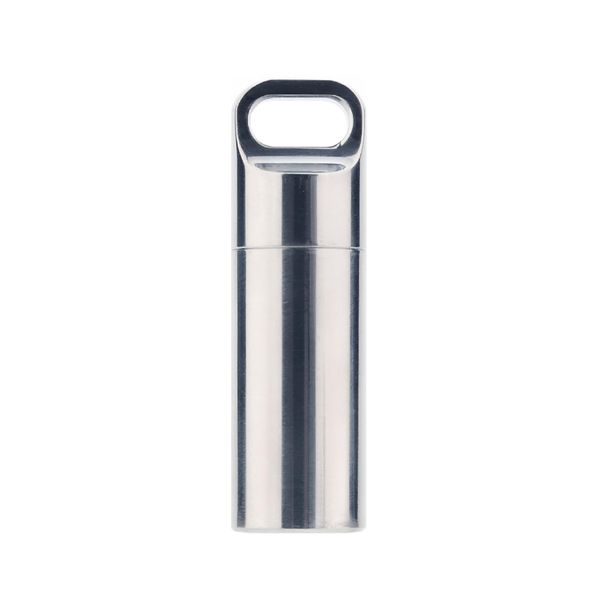 Titanium Pill Case Keychain EDC Pill Organizer Nitro Pendant Gift (S)